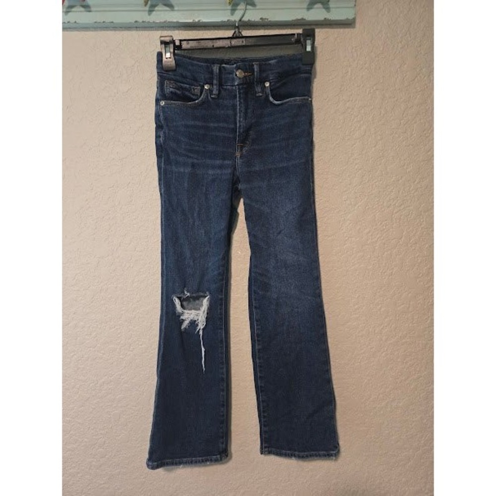 Good American Distressed Flare Jeans